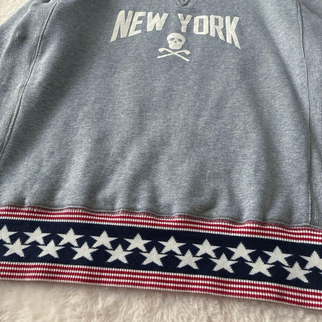 美品✨マークアンドロナ スカル プリント スウェット ゴルフウェア トレーナー