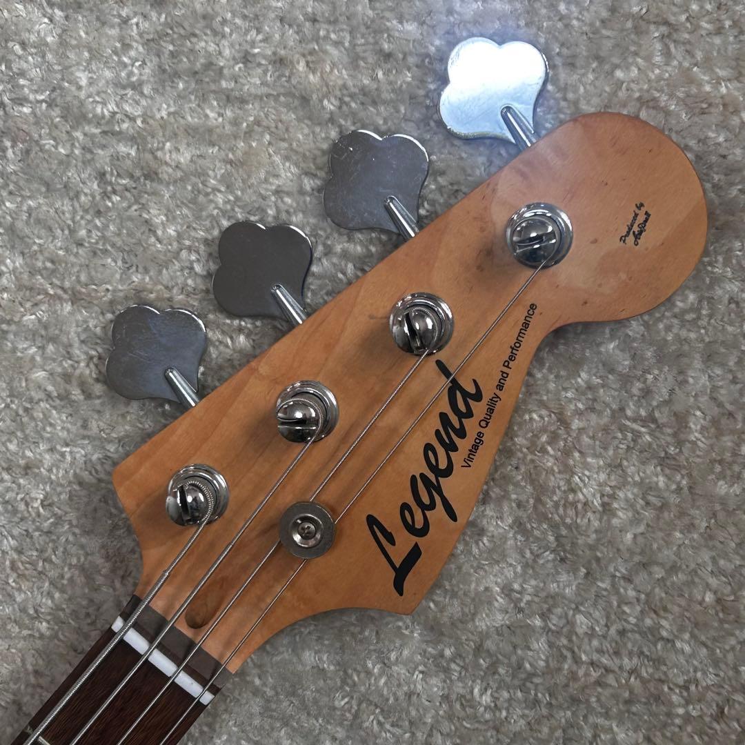 Legend レジェンド　ジャズベースタイプ エレキベース　ホワイト　ケース付き