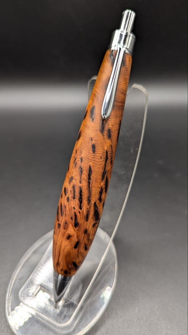 472ペン工房翌檜　特上　屋久杉　泡瘤　木軸シャーペン　ボールペン　極太