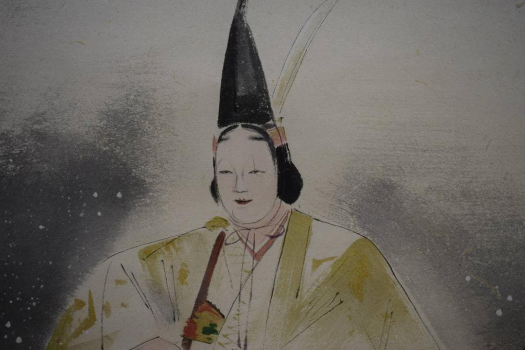 真作/三宅鳳白/能舞/巴御前/桐共箱付/布袋屋掛軸HF-487