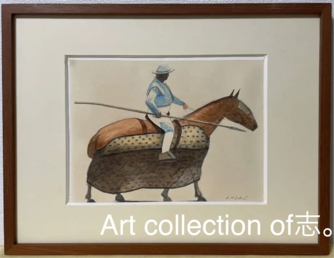 岬 和男『マタドール』ギャラリー越取扱作 水彩画 原画 真作保証 1点もの