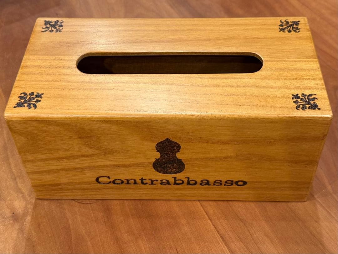 【希少・美品】コントラバス 木製ティシューケース イタリア製