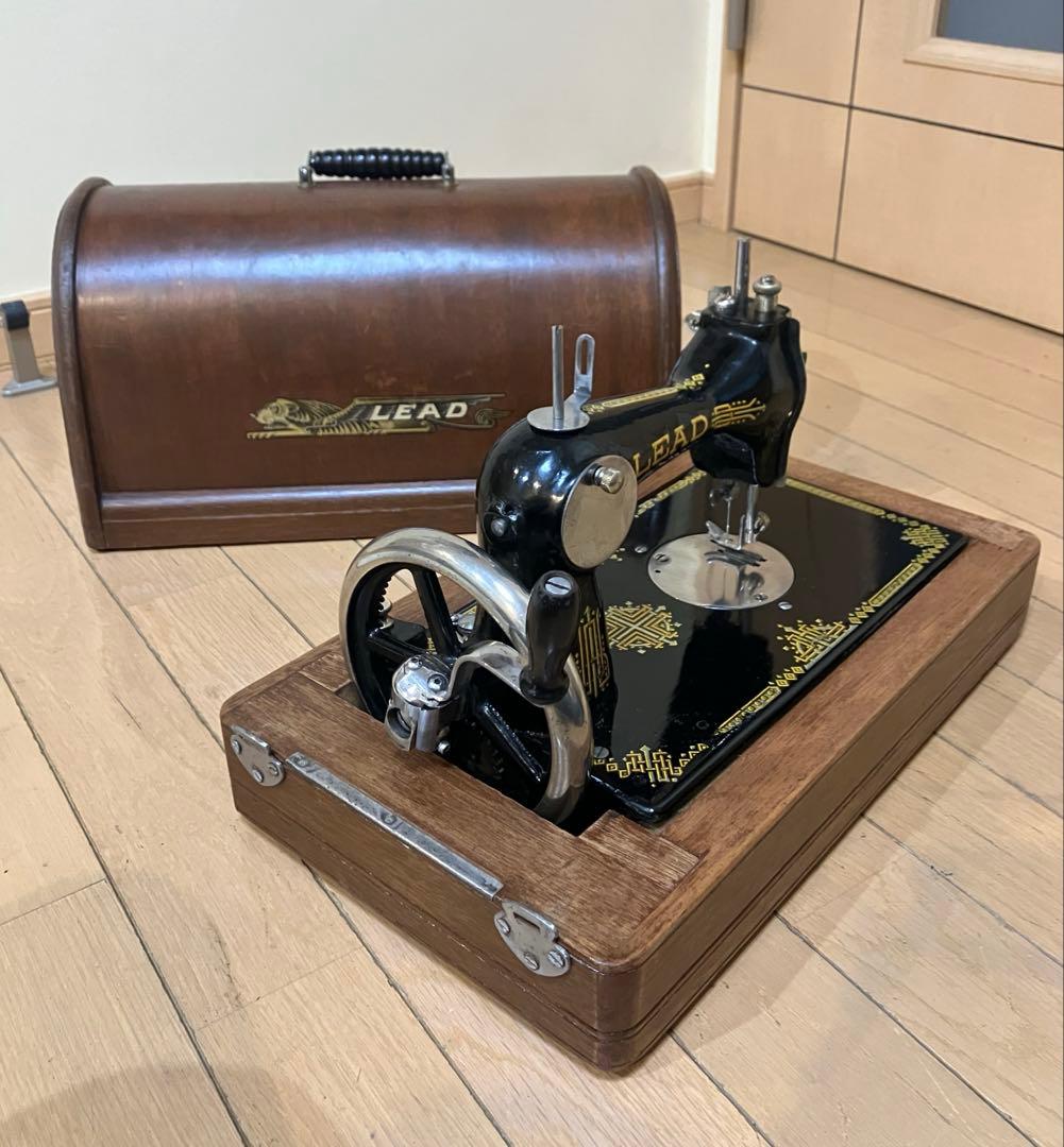 LEADチェーンステッチ・ミシン★整備・調整機★実働単環ミシン★昭和アンティーク