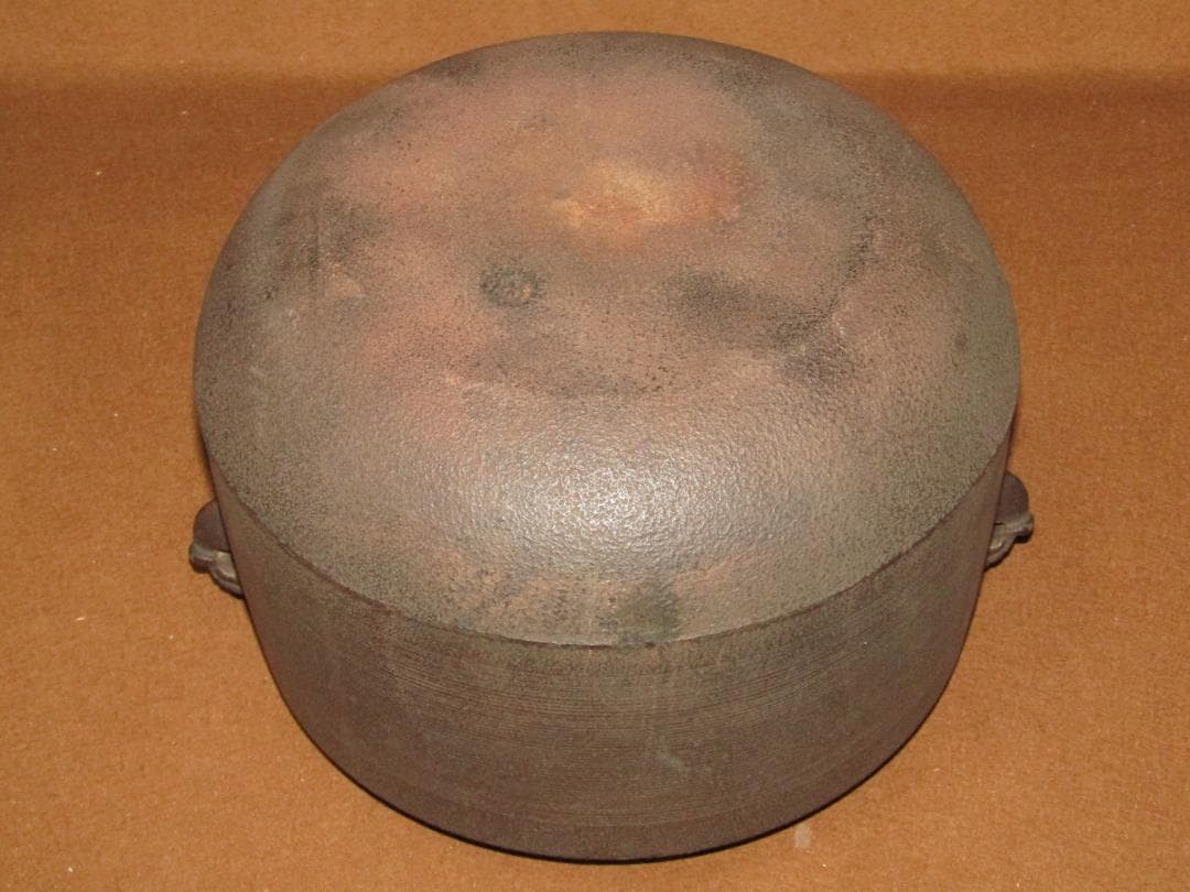 人間国宝【刷毛目広口釜　釜師・高橋敬典】茶道具