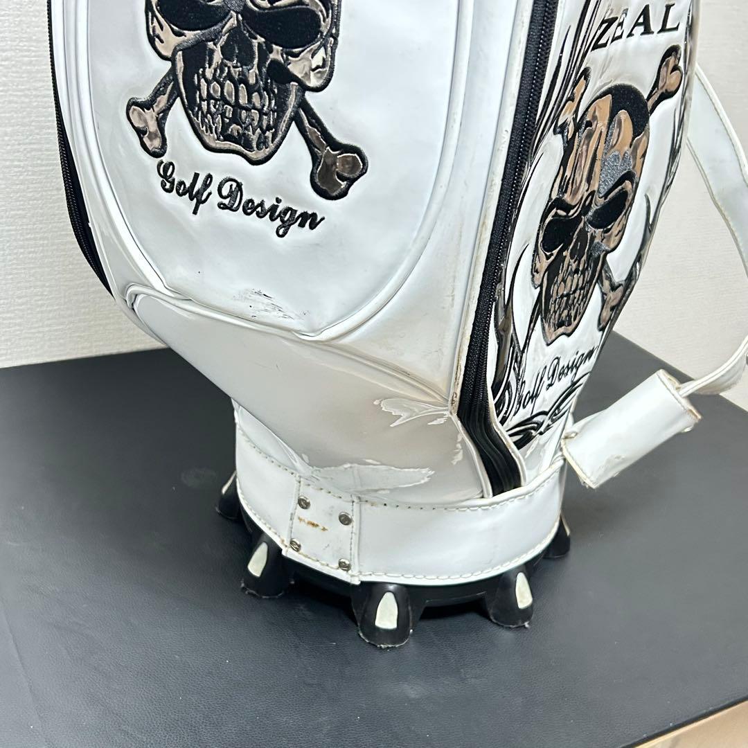 ZEAL 限定 スカルデザイン キャディバッグ 9.0型 3点式 ド派手