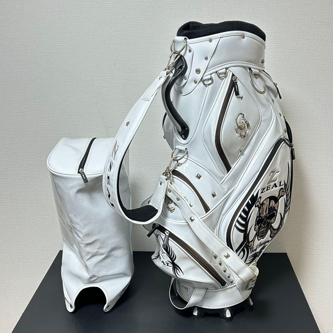 ZEAL 限定 スカルデザイン キャディバッグ 9.0型 3点式 ド派手