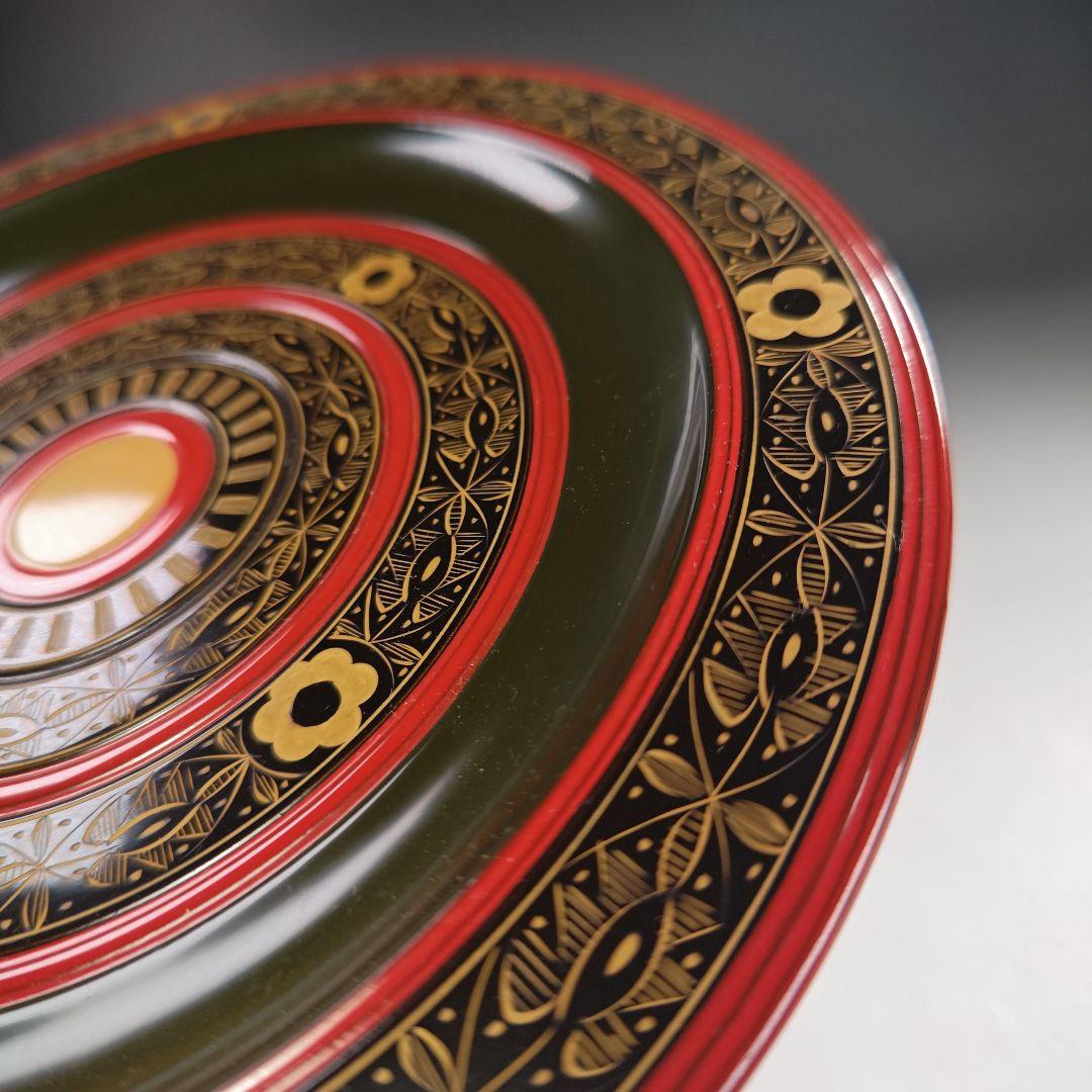 ウ243 盆『堀内宗完（兼中斎）極箱』『山中塗　こま菓子盆』茶道具