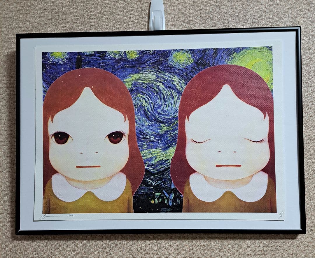 DEATH NYC アートポスター　 奈良美智 ゴッホ 星月夜 ロッタちゃん