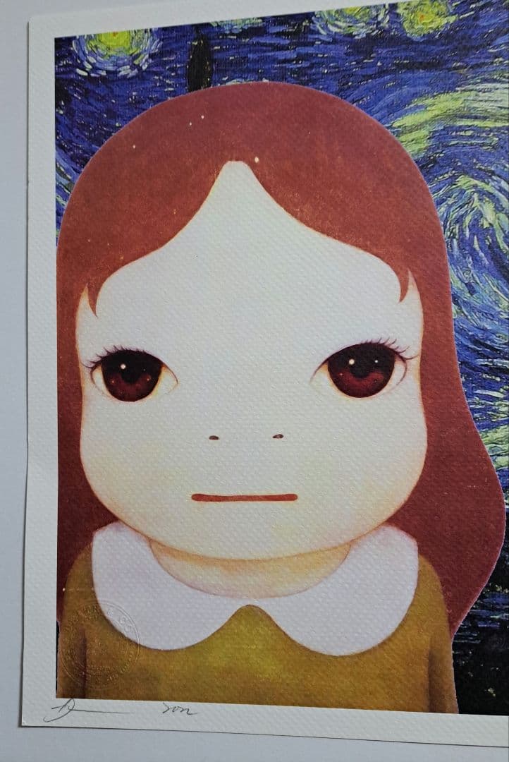 DEATH NYC アートポスター　 奈良美智 ゴッホ 星月夜 ロッタちゃん