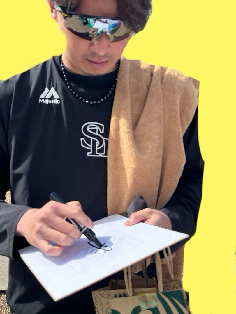 東浜巨　福岡ソフトバンクホークス　春季キャンプ　直筆サイン色紙