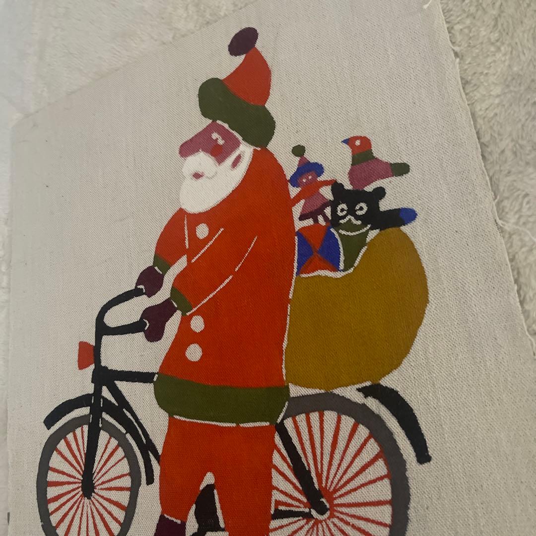 柚木沙弥郎 サンタクロース 染絵 型絵染 型染 民芸 タペストリー テキスタイル