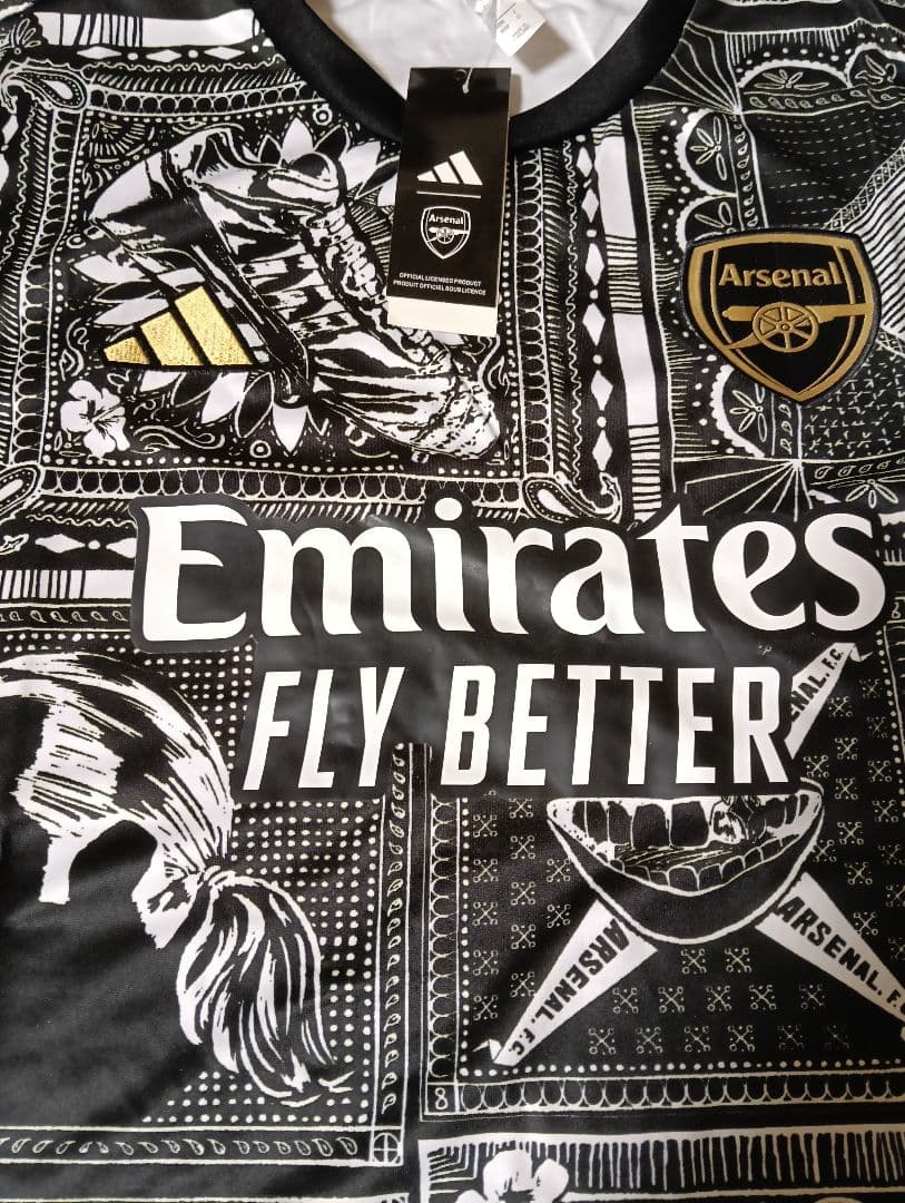 アーセナル adidas プレマッチユニフォーム Mサイズ