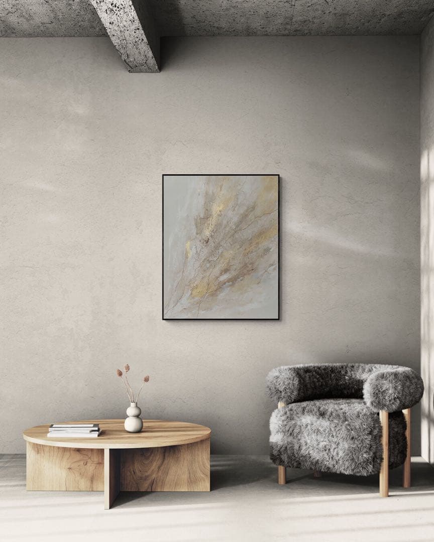 大きめ/金/茶色/絵画/アート/抽象画/ニュアンス/モダン/ホテル/内装/海外