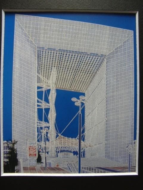 赤木 曠児郎 【ラ・デファンスの新凱旋門】 希少画集画、状態良好