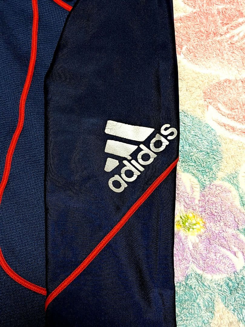 adidas❤ アンダーウェア 150cm ネイビー×レッド サッカー野球テニス