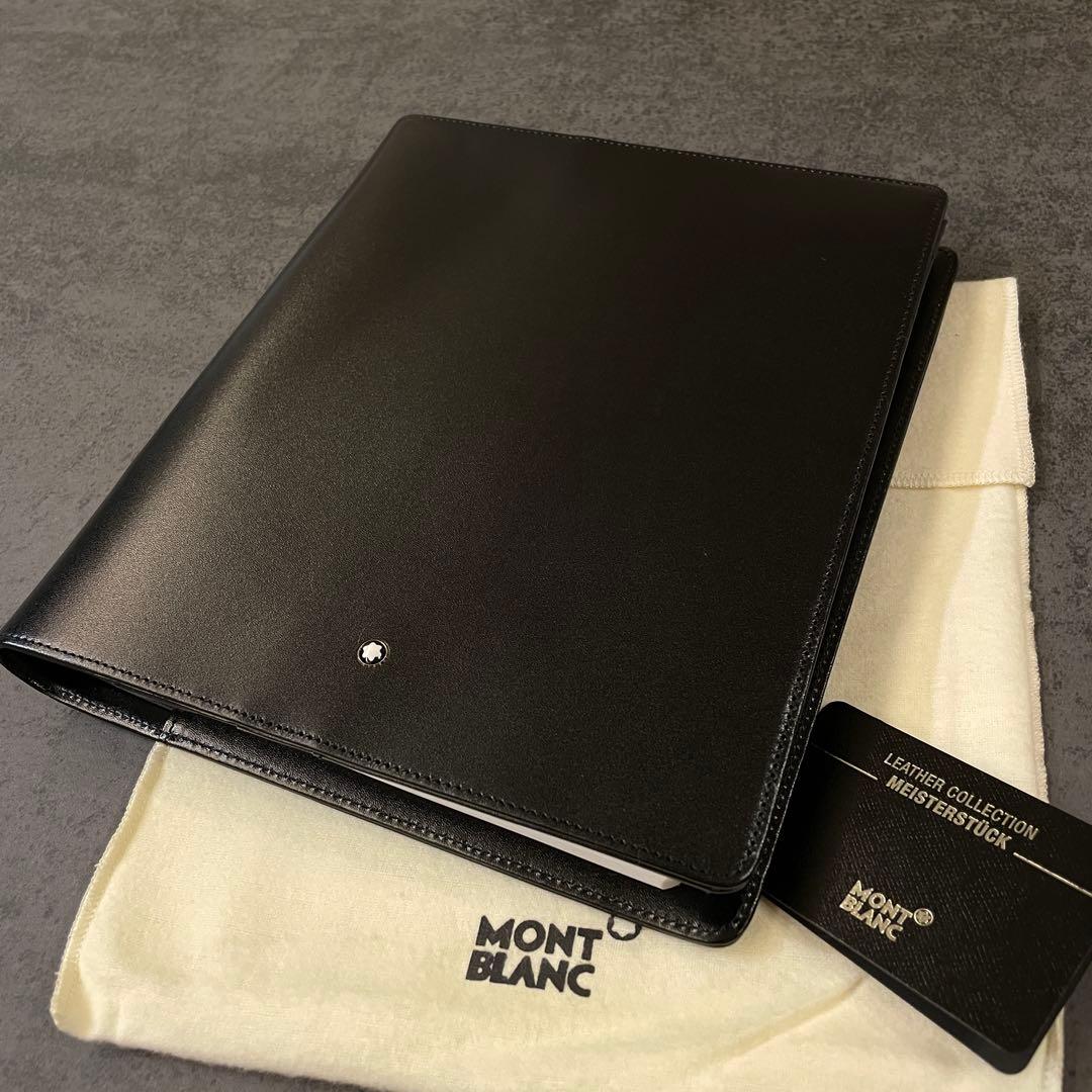 【新品未使用】Montblanc モンブランノートブックレザーブラック
