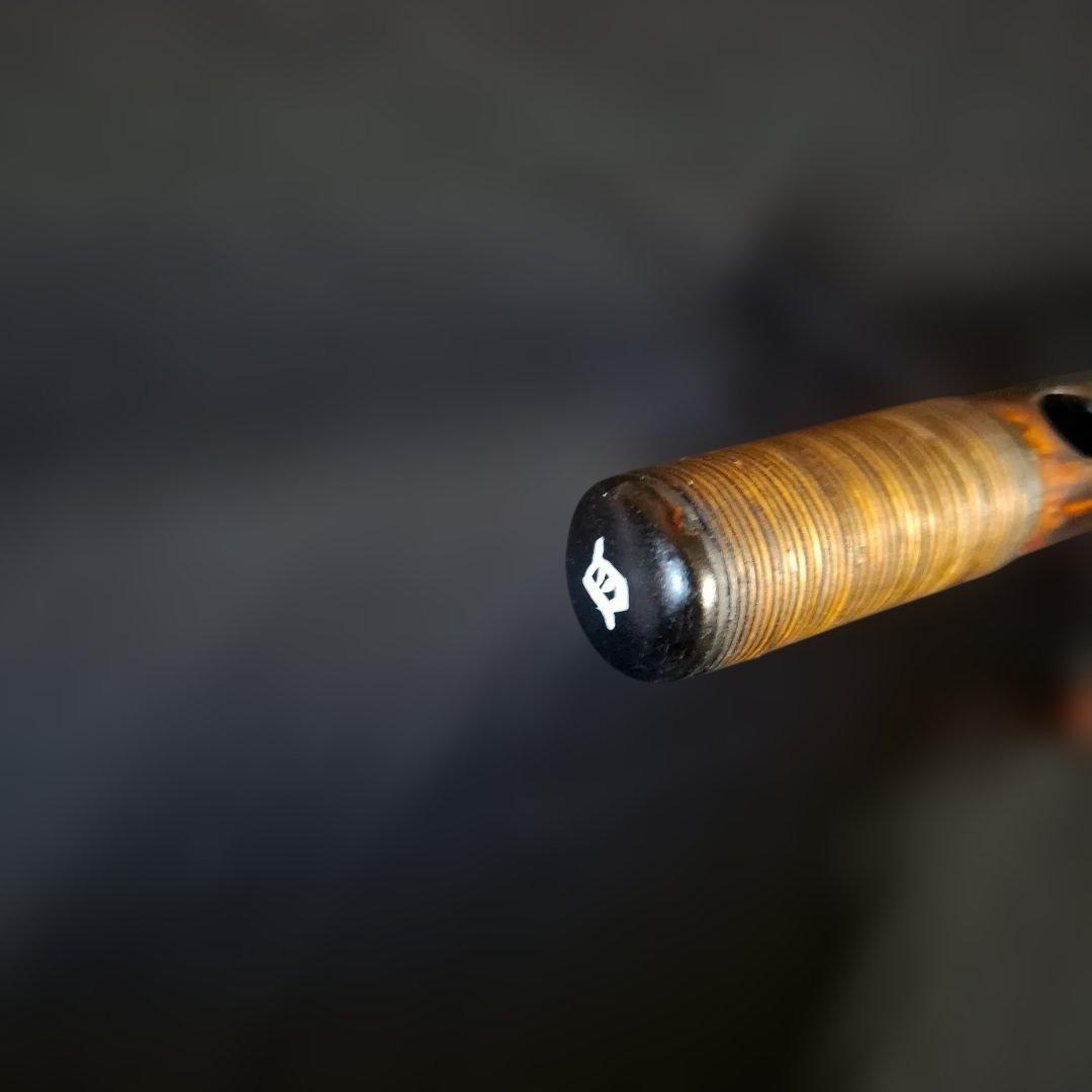 篠笛　古典調　4本調子　7穴　超鐵仕様　燻風仕上げ　藤総巻き