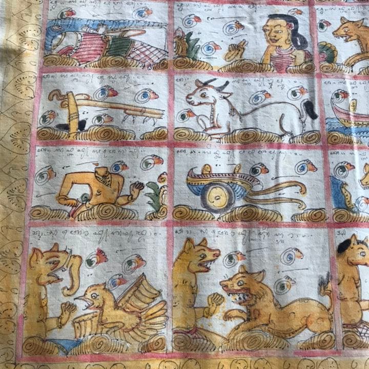 インドネシア　バリ島カマサン絵画様式　バリ暦(オトナン)カレンダー