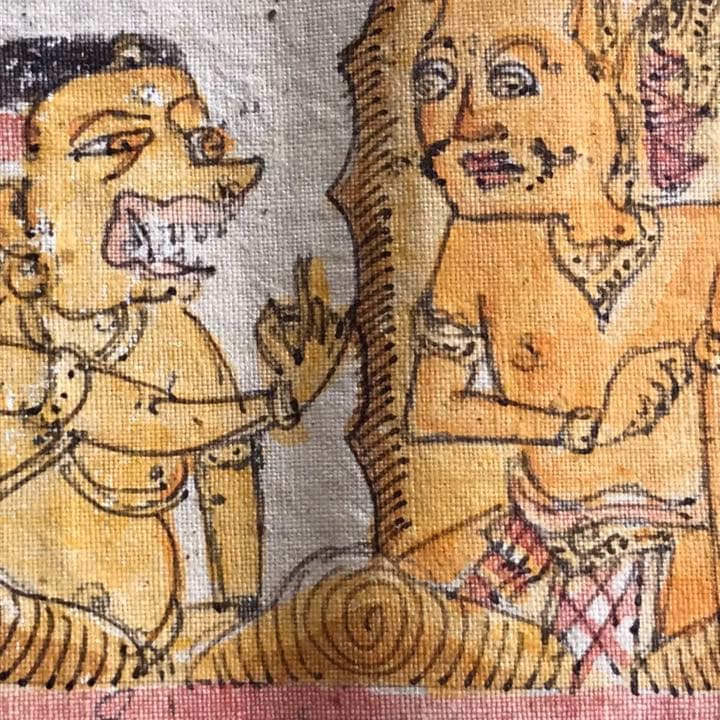 インドネシア　バリ島カマサン絵画様式　バリ暦(オトナン)カレンダー