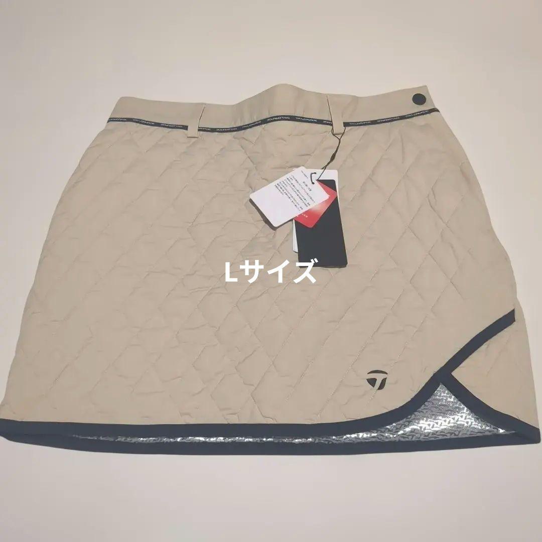 TaylorMade キルティングスカート ベージュ 67cm Lサイズ 防寒