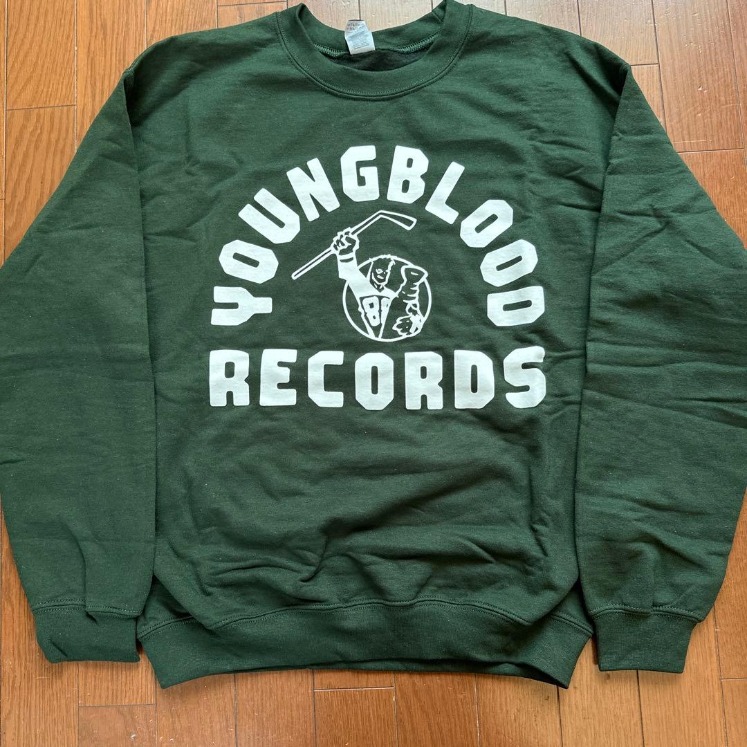 YOUNGBLOOD RECORDS スウェット M 緑