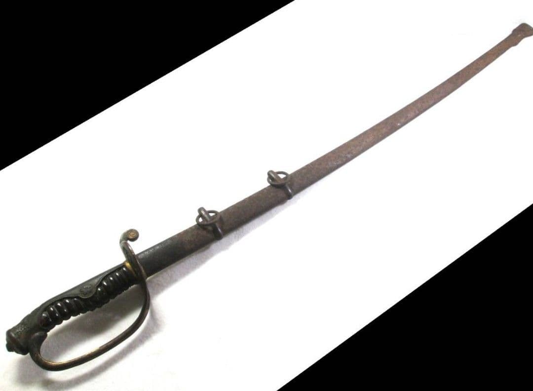 【当時物】旧日本軍 帝国陸軍 軍刀 指揮刀 模造刀 模造刀身 サーベル【二環吊】
