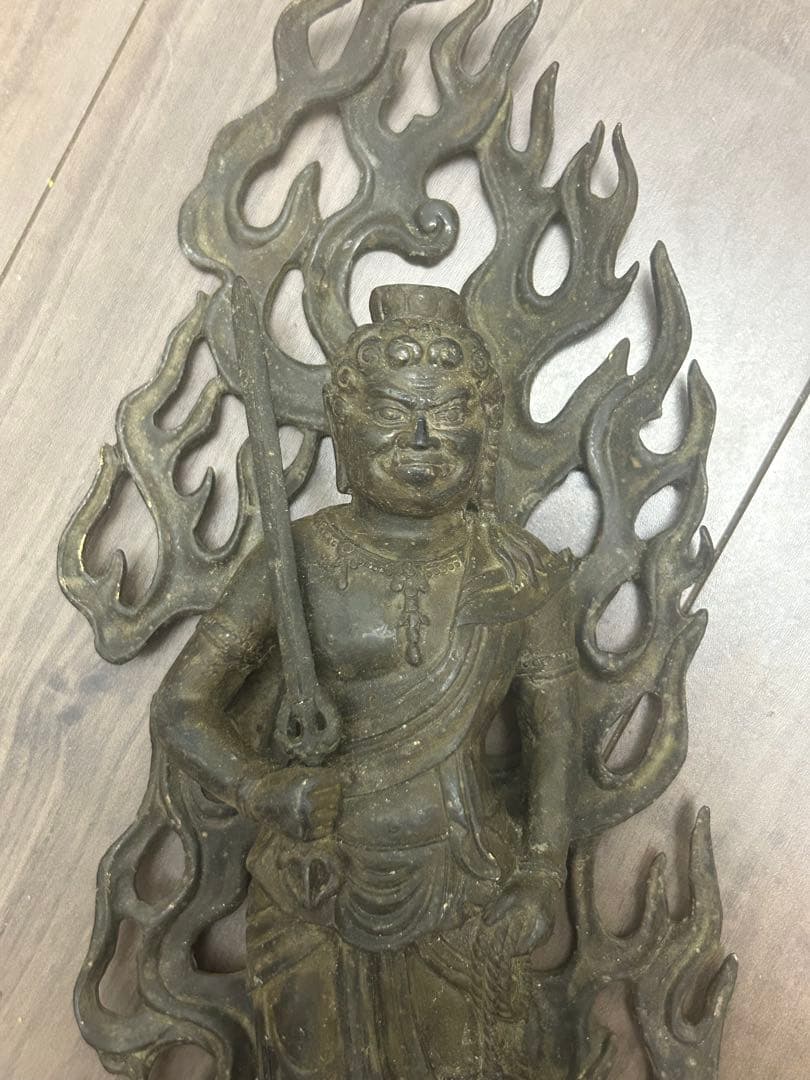 不動明王　仏像　仏師　　守護　厄除け　古銅製 旧家藏出 古董 中国清時代