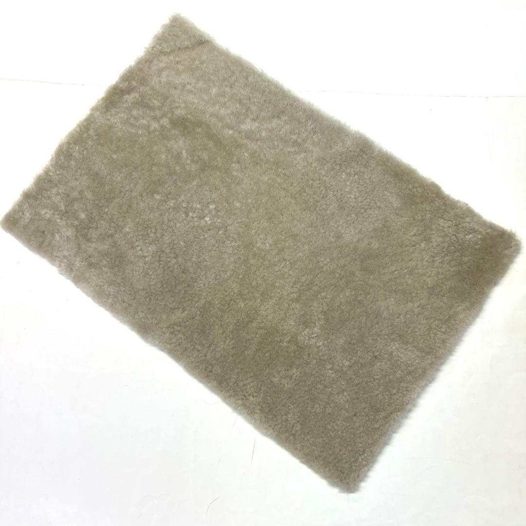 ムートン　ファー　カーミットチェア　毛皮敷物　マット　座布団　キャンプ　2枚組