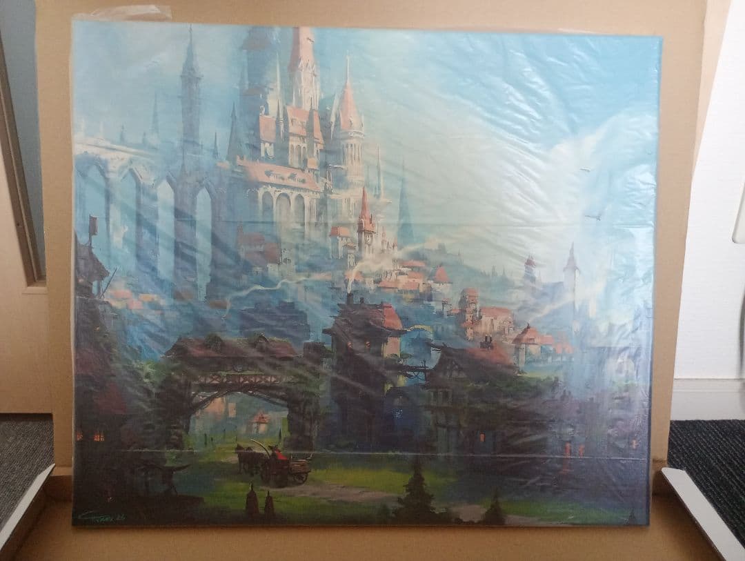 MTG　始まりの町　キャンバスアート　大戦祭　サイズ本文