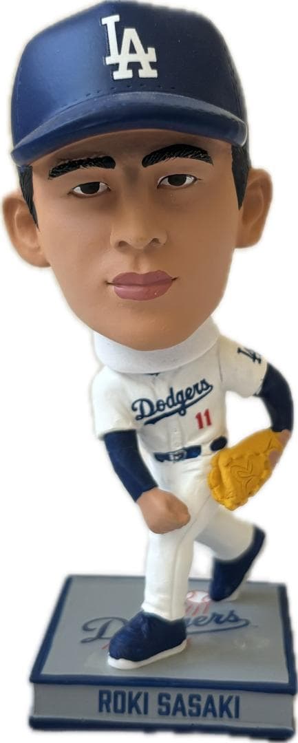 【2025体限定】佐々木朗希 ドジャース メジャー初 バブルヘッド人形 4.5