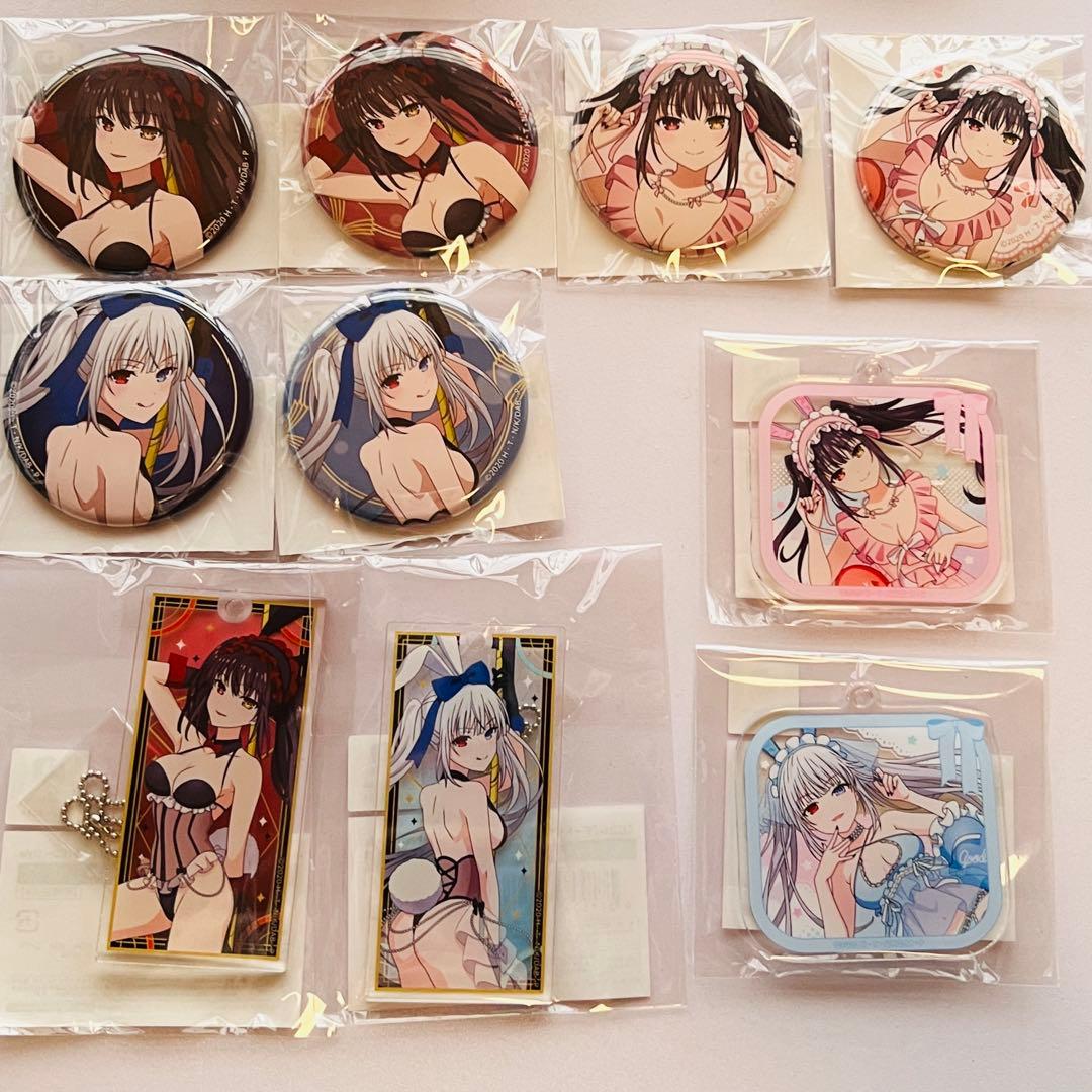 10点セット 時崎狂三 白の女王 くじレコ 缶バッジ アクキー スイートバニー