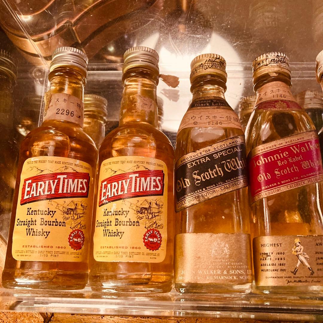 湯布院アンティーク '70 ミニボトル ウイスキー バーボン 未開栓 7本セット