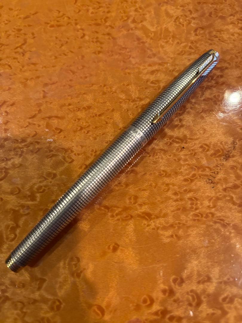 PARKER 万年筆 #75 フラットトップ 0メモリ ペン先14K 65=細字