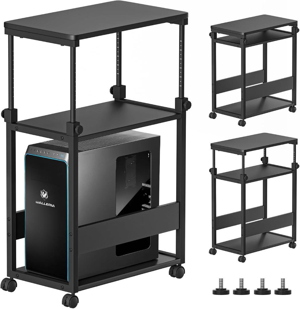 パソコンワゴン pcラック 昇降式 幅35×奥行60×高さ67～95cm