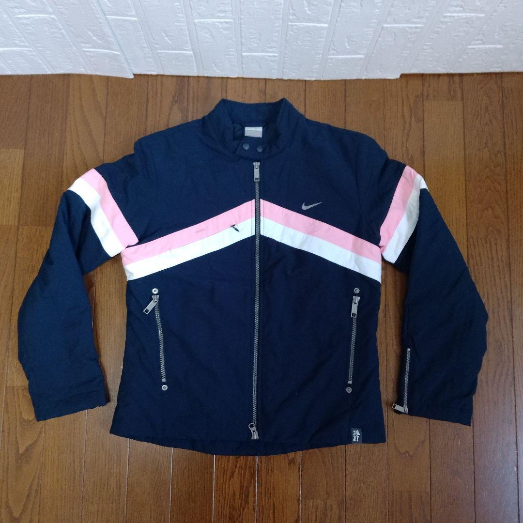 NIKE GOLF フルジップ ジャケット ネイビー ピンク　レディース M