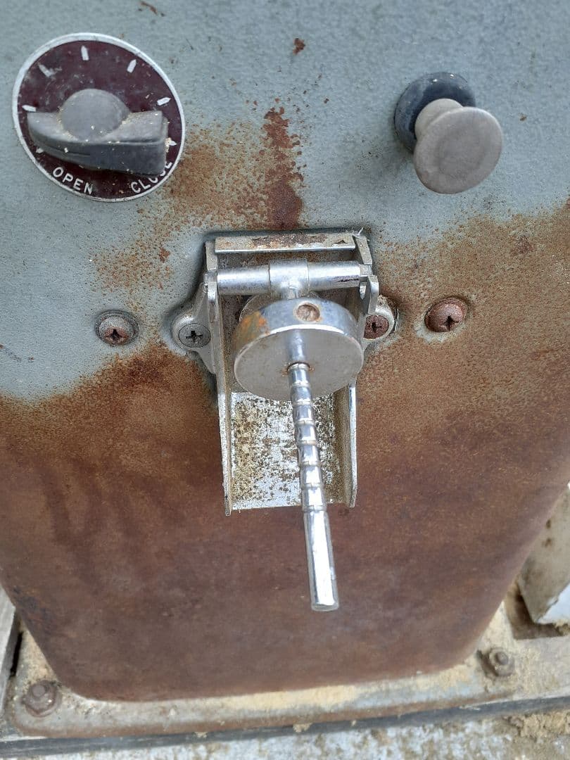 ■昭和の精米機◆サタケ製？☆三菱製電動モーター 実働☆レトロ☆アンティーク■