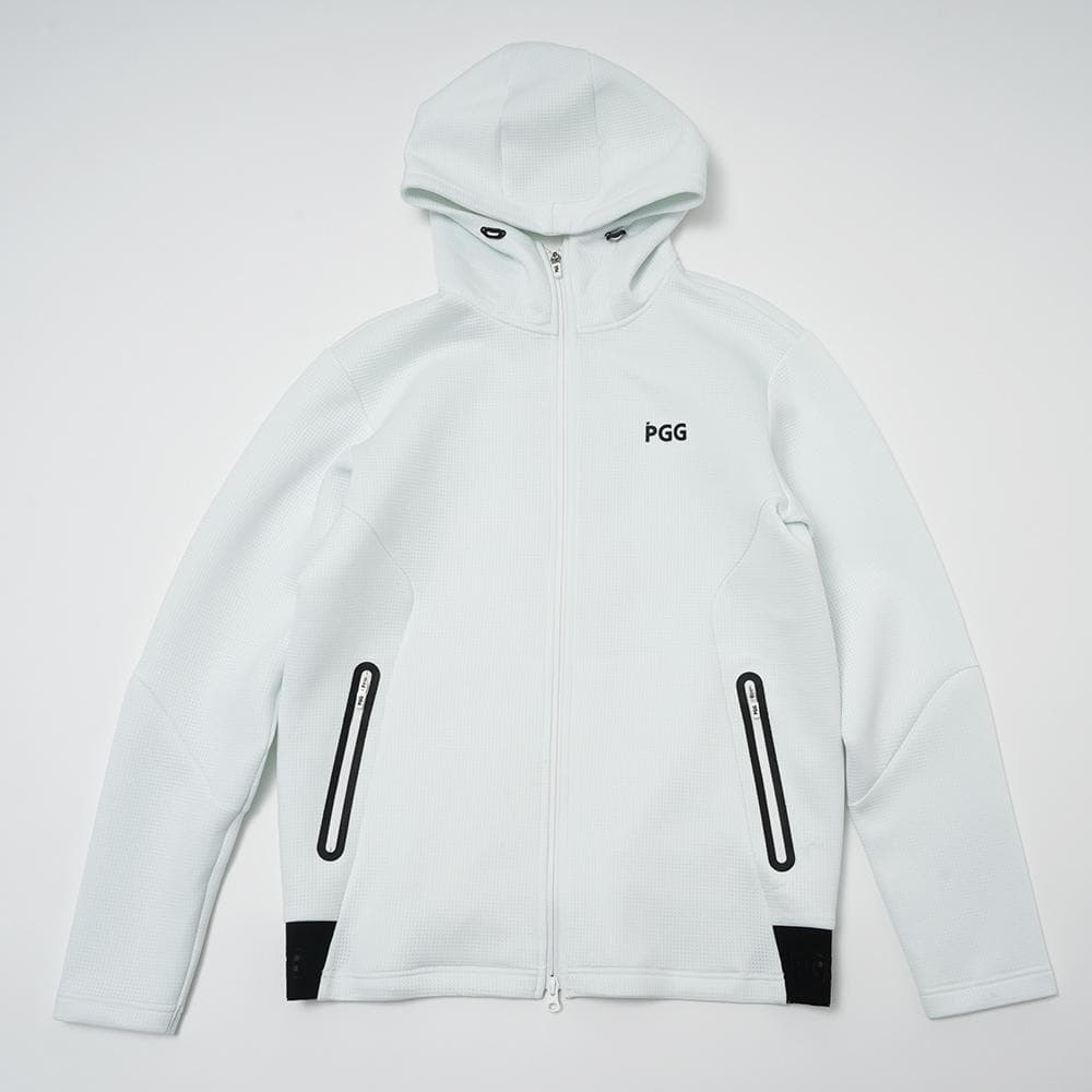 PEARLY GATES パーリーゲイツ PGG ジップフードパーカ白グレー 6