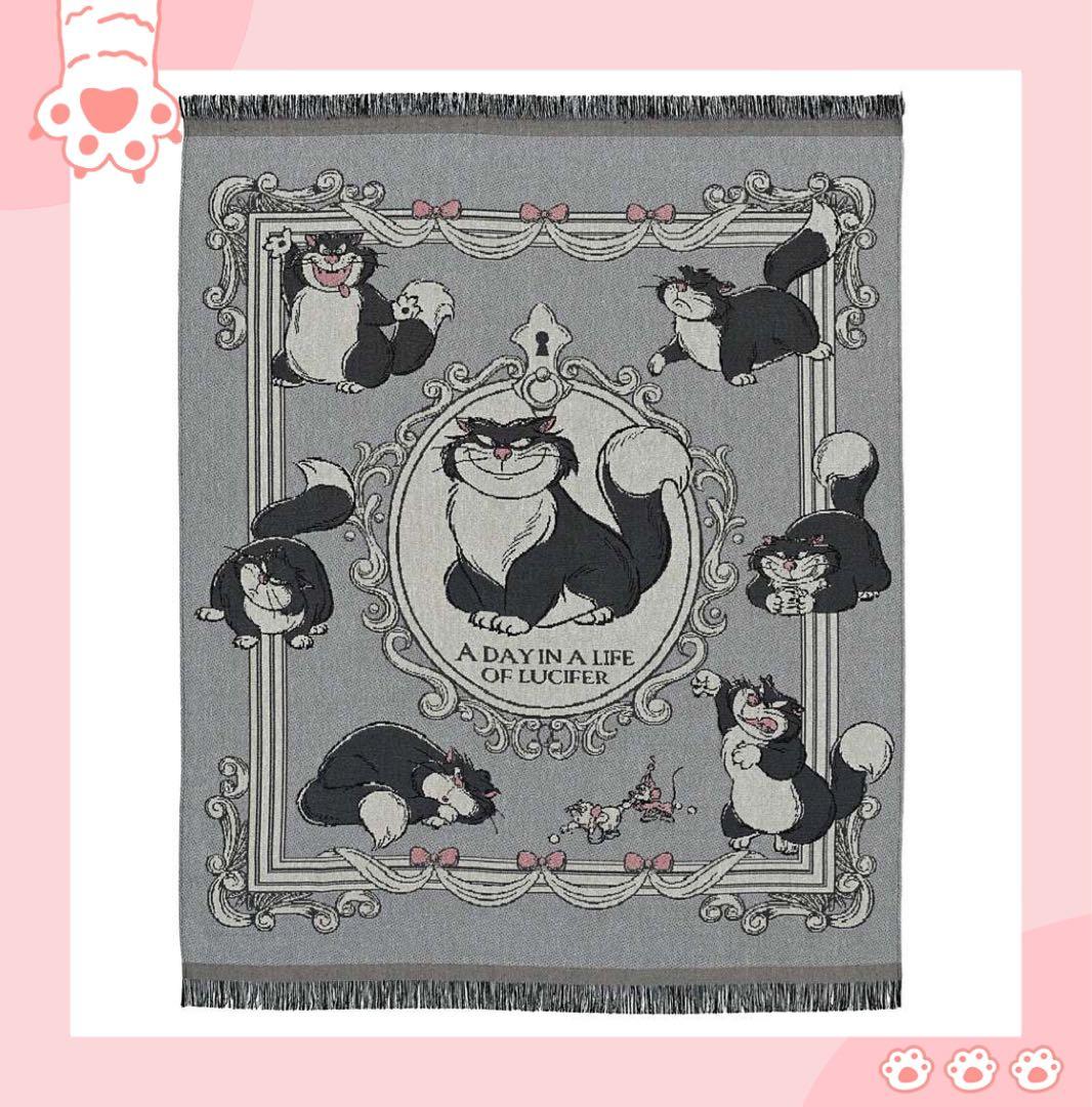 ルシファー、ジャック＆ガス ブランケット 大判 DISNEY CAT DAY