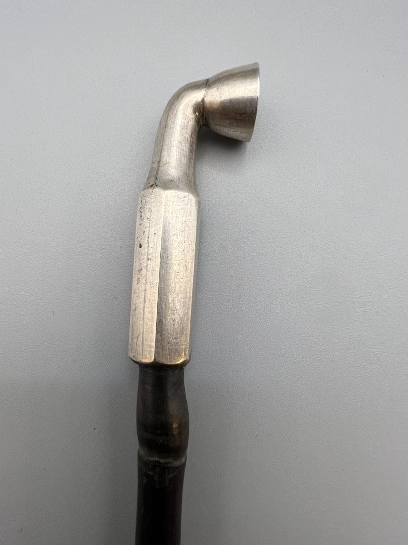 【海】純銀煙管　六角形　キセル　純刻印　銀細工　アンティーク　重量約45g