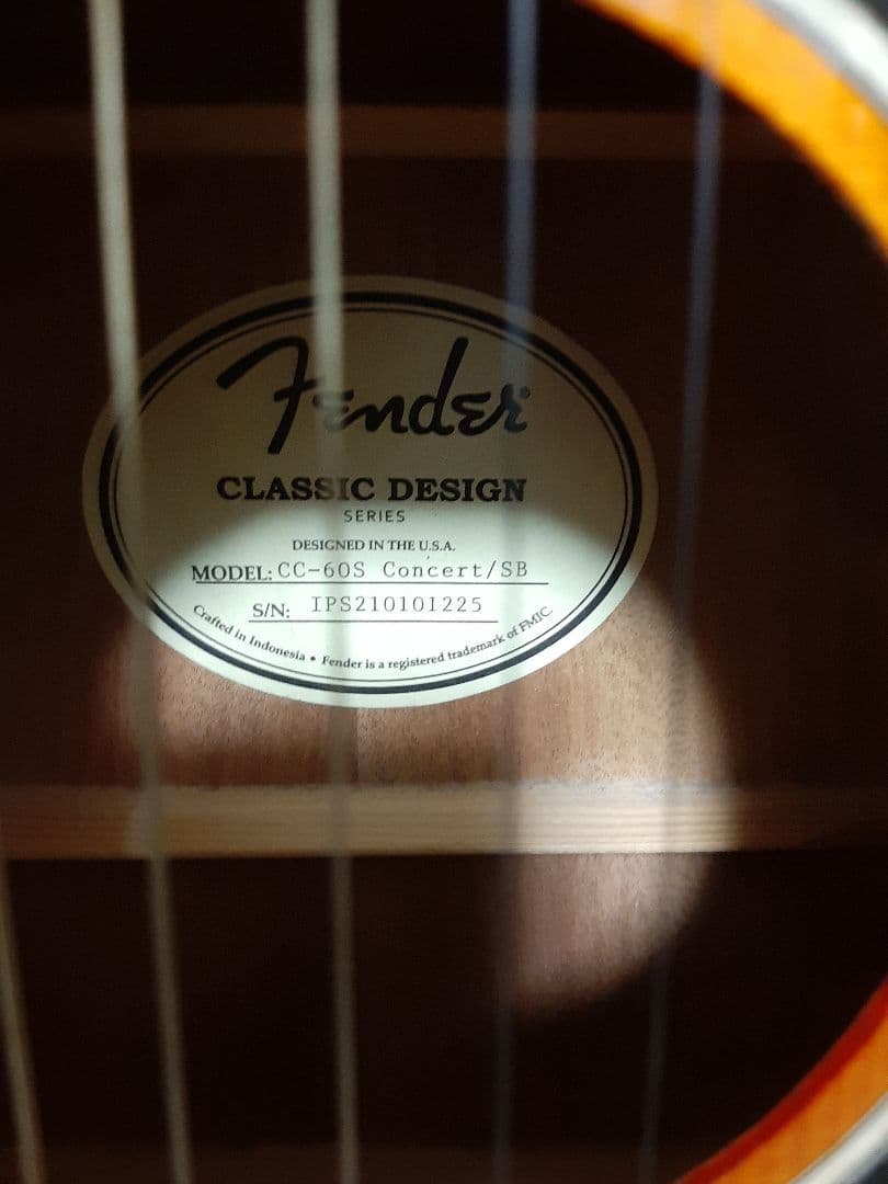 Fender CC-60S Concert/SB アコースティックギター