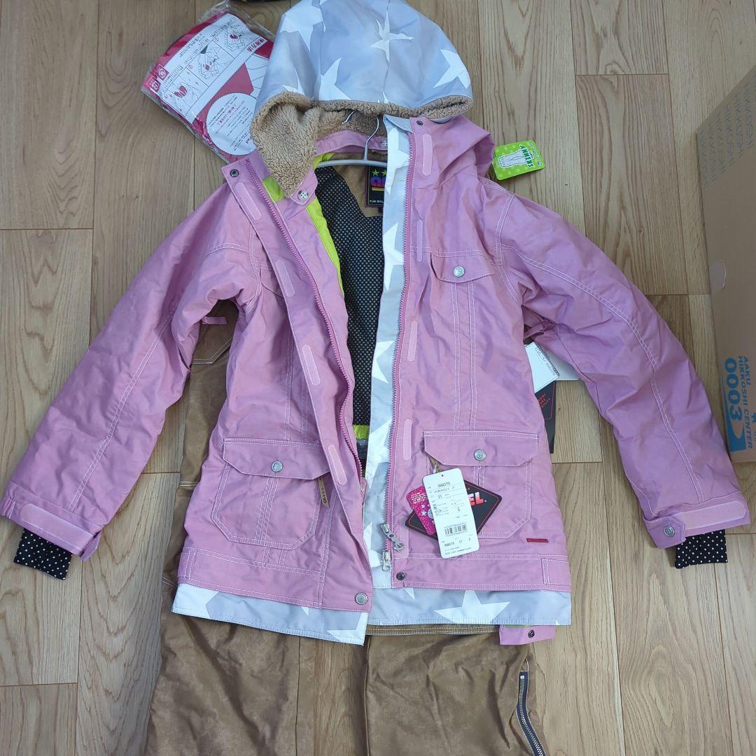 ★未使用★ エアボーン ARBN スノボードウェア 上下セットS　ピンク