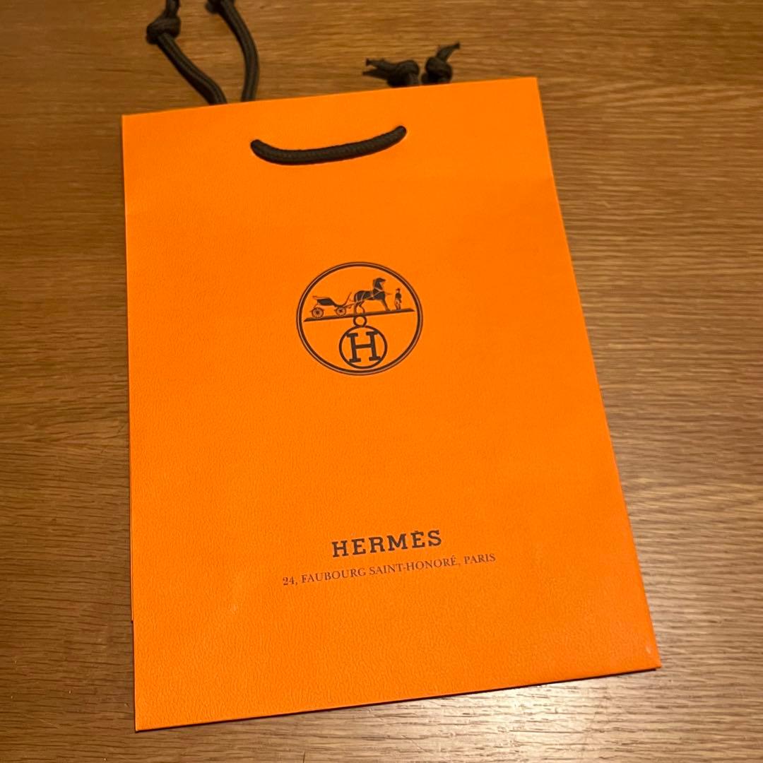 HERMES タオルハンカチ ライトブルー
