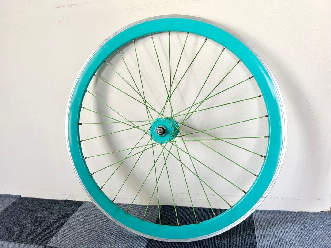 【ピスト用フロントホイール】貴重なオシャレグリーン