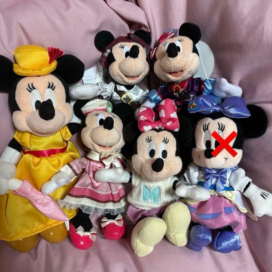 ディズニー ミニーマウス ぬいぐるみバッジ まとめ売り