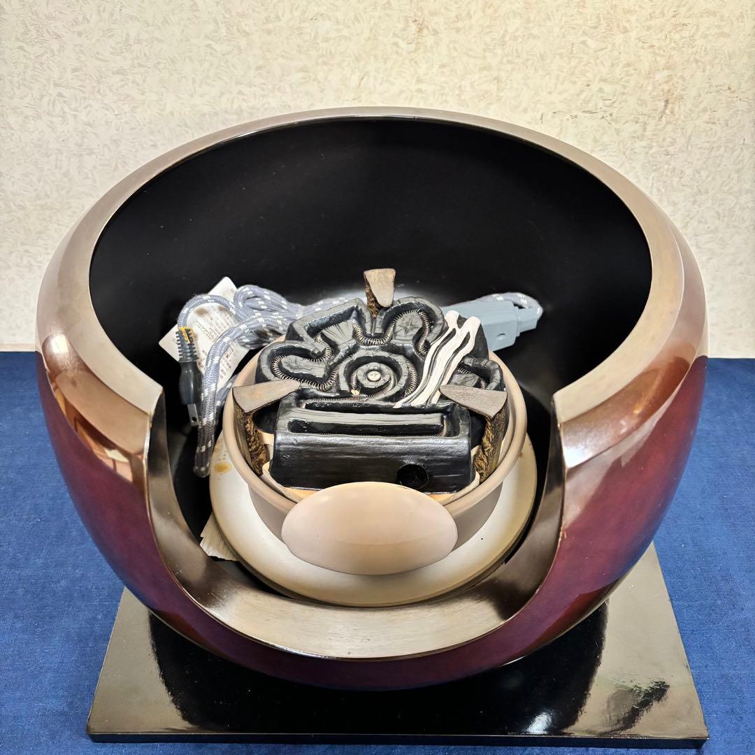 人間国宝 風炉 茶釜 電熱器 唐銅面取風炉 阿弥陀 野々田電熱器 敷板 茶道具