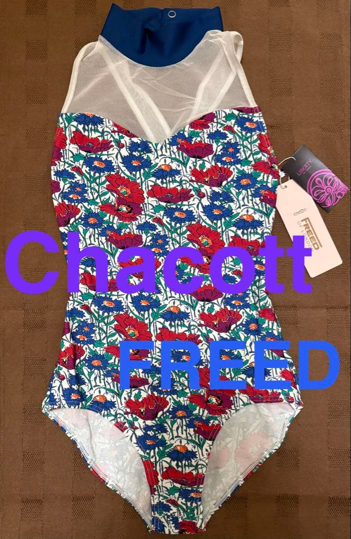 バレエレオタード大人　新品未使用　チャコット　フリードレディースSハイネック花柄