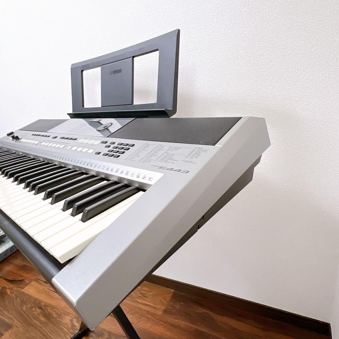 ヤマハ 電子キーボード PSR-E443 スタンド取説 電源アダプター 動作良好