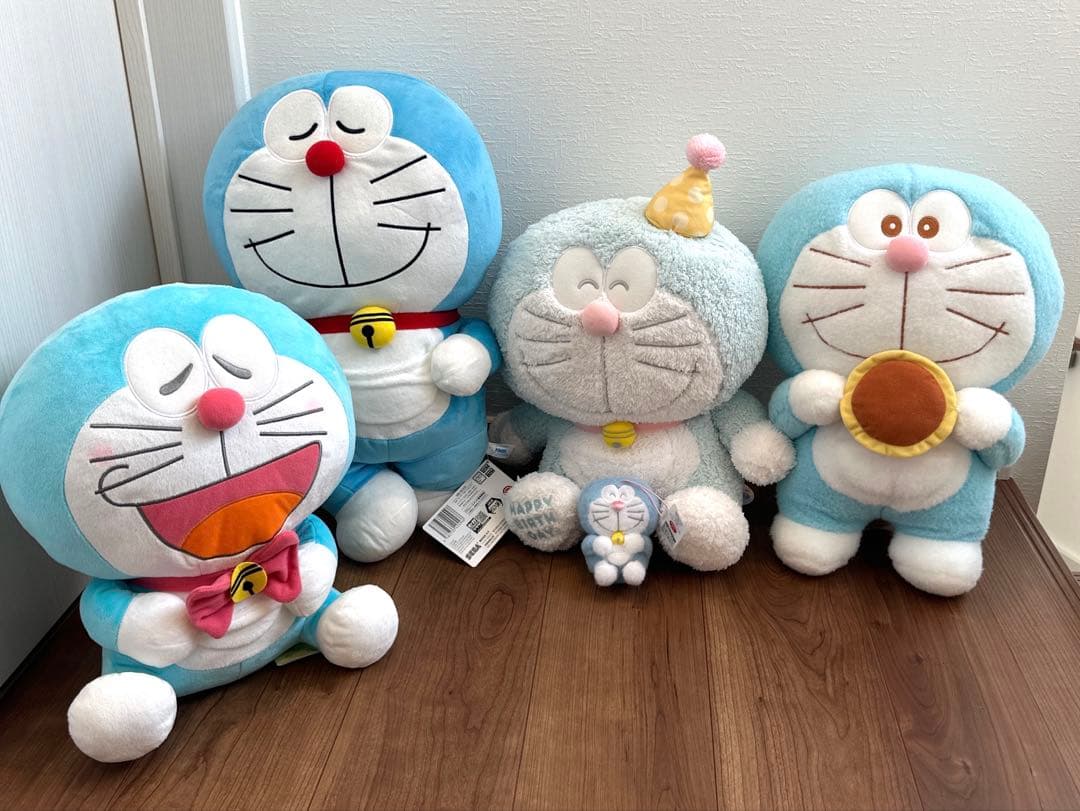 人気 ドラえもん ぬいぐるみ マスコット 5点 まとめ売り 圧縮無し