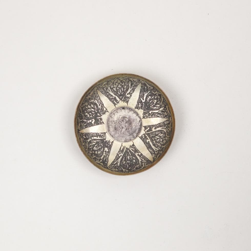 イラン 5リアル銀貨ボウル｜小物入れ トレイ