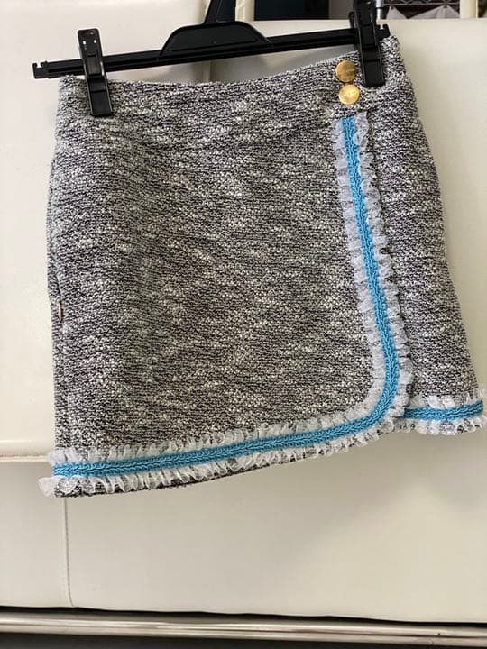 マークアンドロナツイードミニスカート